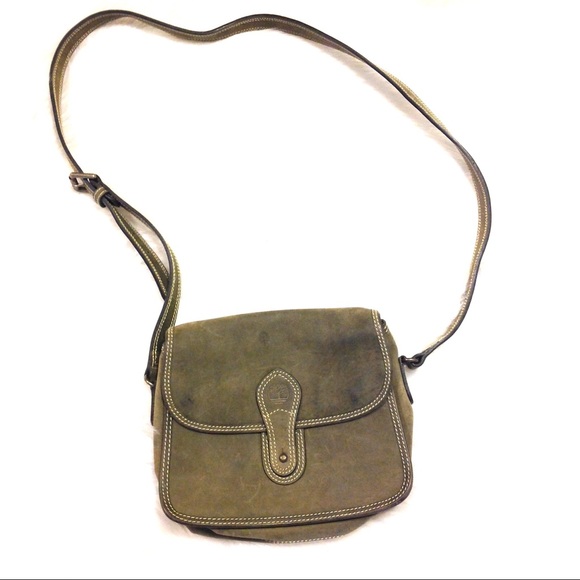 Timberland Handbags - Timberland Women's Green Suede Cross-body Purse